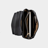 PAULINE Tote Bag mit Überschlag schwarz