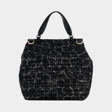PAULINE Tote Bag mit Überschlag schwarz