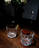 Home&Living Glasuntersetzer im Halter (6 Stück) cognac