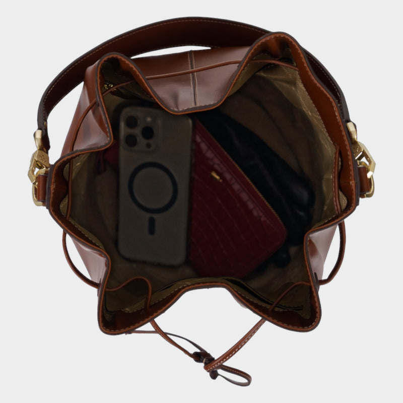 ALICE Bucket Bag cognac