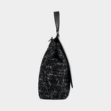 PAULINE Tote Bag mit Überschlag schwarz